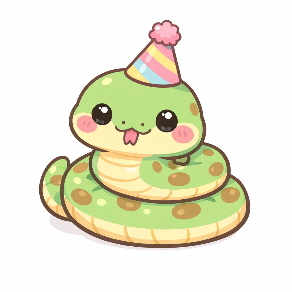 Anaconda Kawaii Clip Art — free clip art