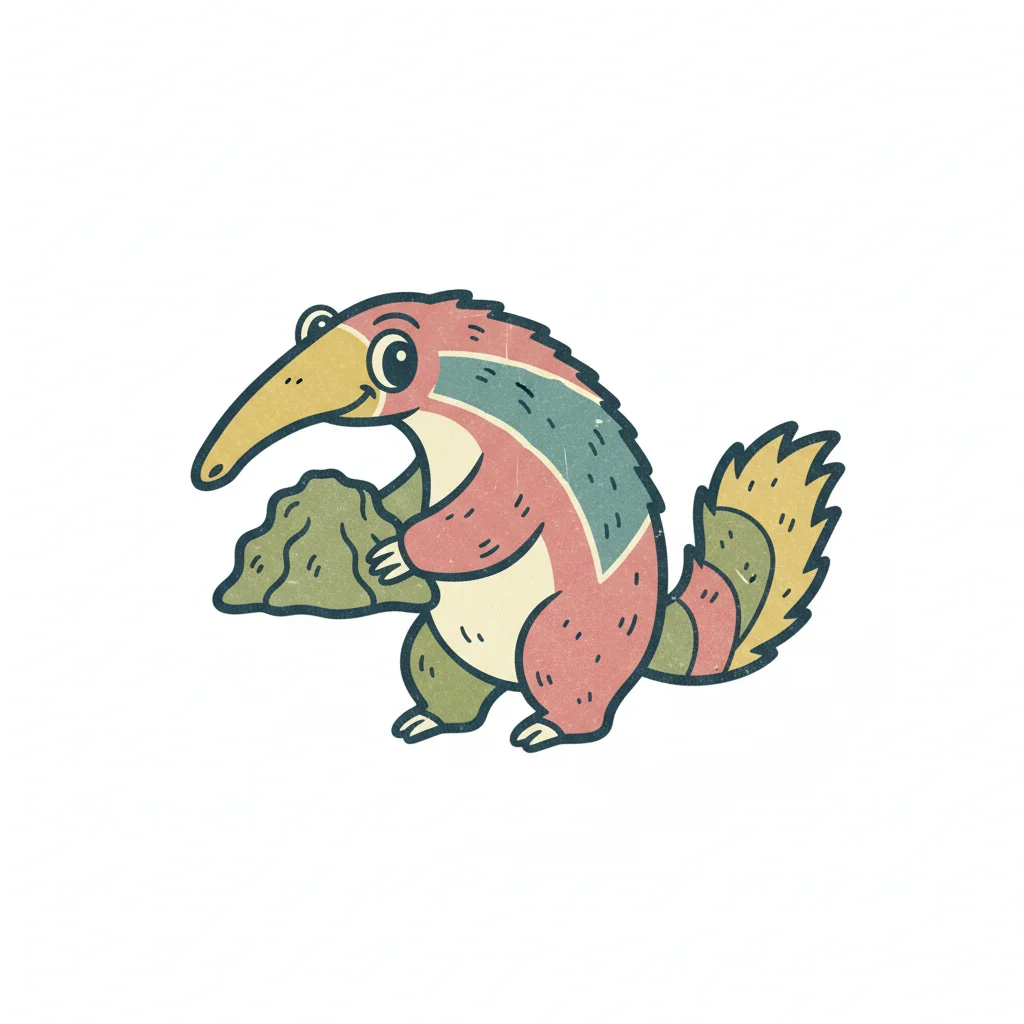 Anteater Vintage Clip Art — free clip art
