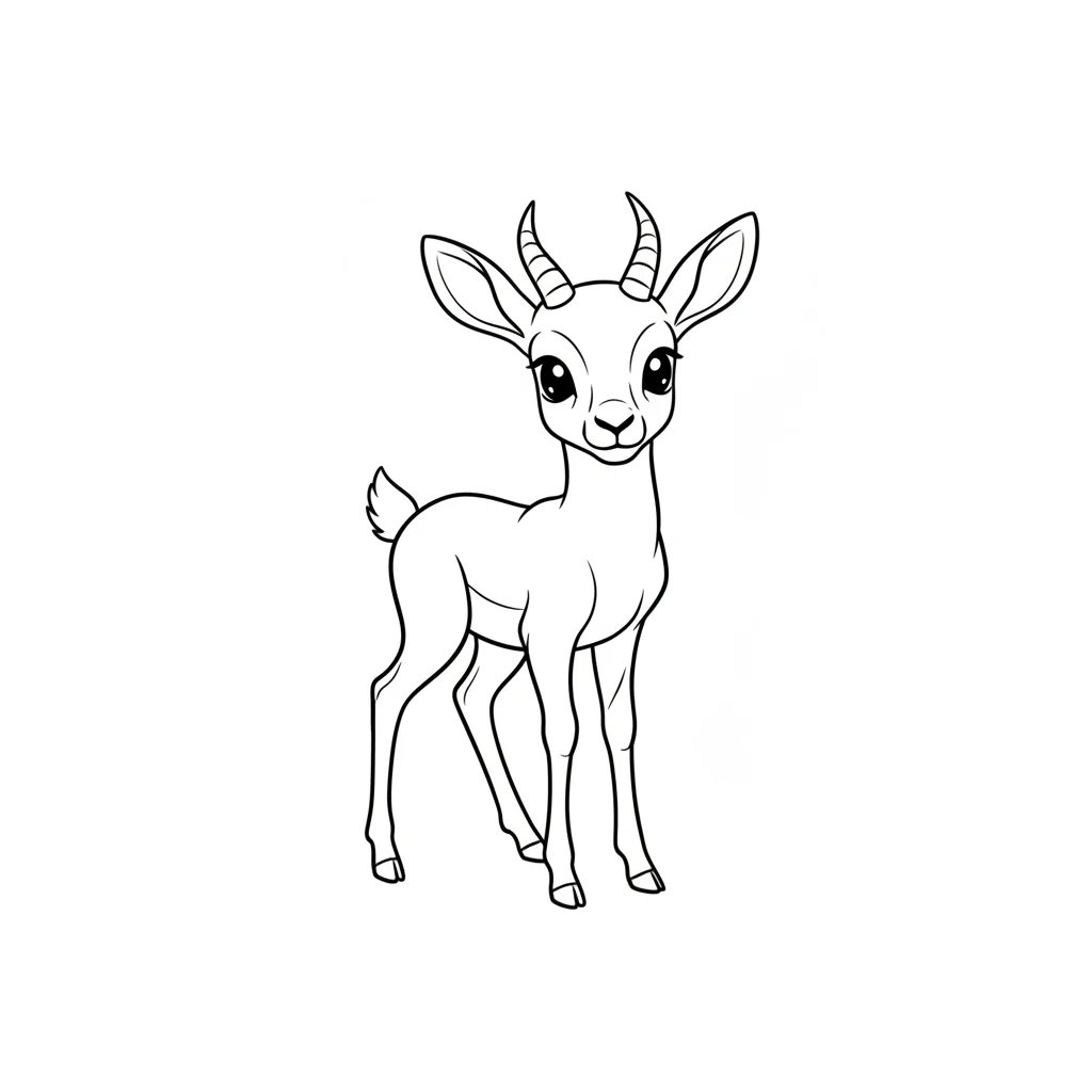 Antelope Outline Clip Art — free clip art