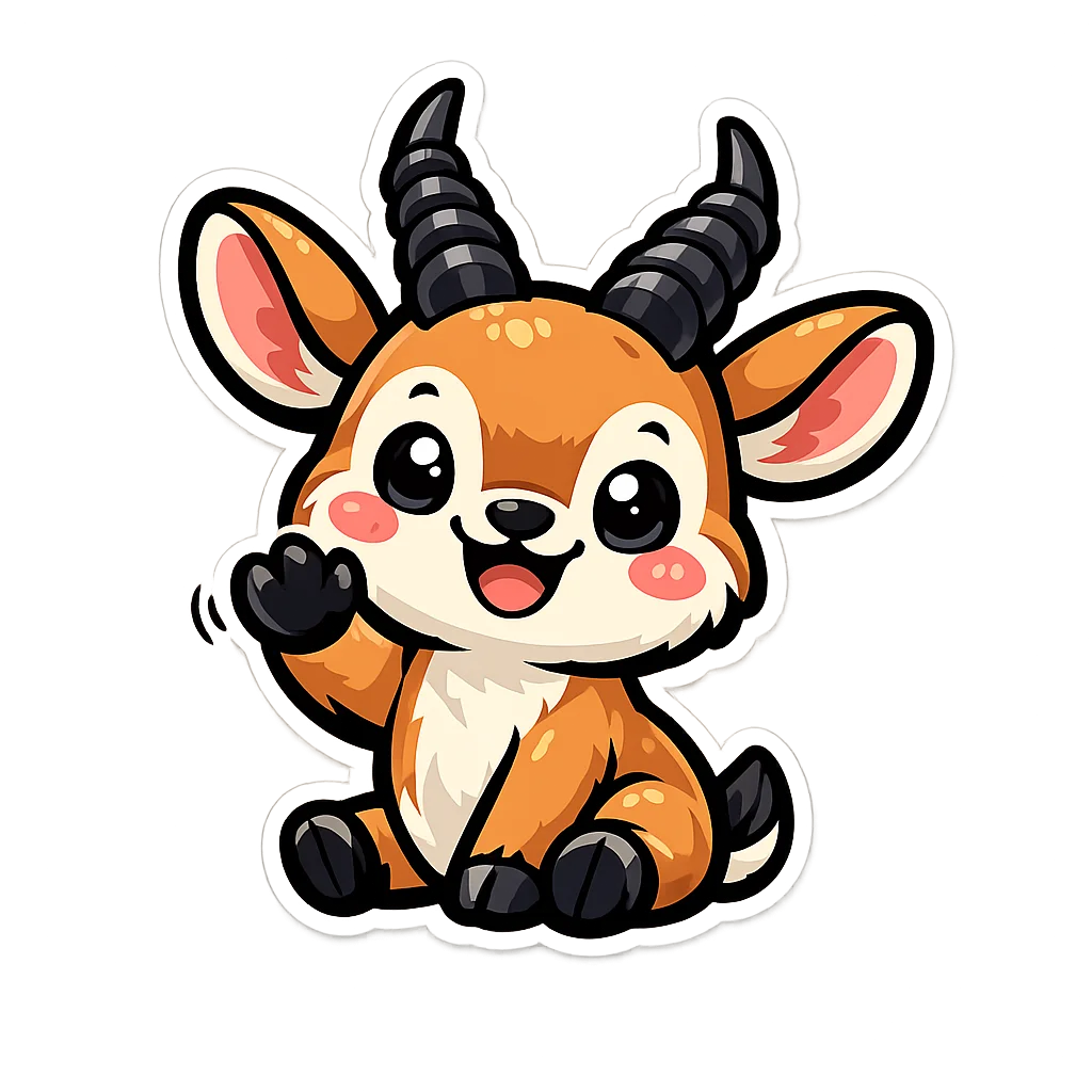 Antelope Sticker Clip Art — free clip art