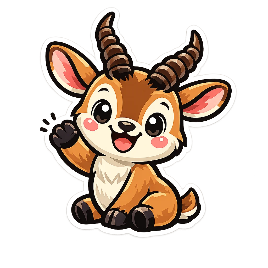 Antelope Sticker Clip Art — free clip art