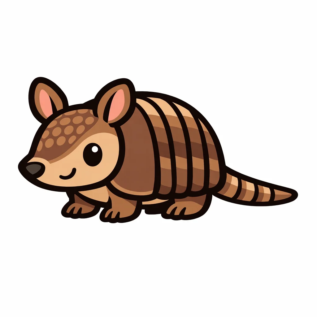 Armadillo Flat Clip Art — free clip art