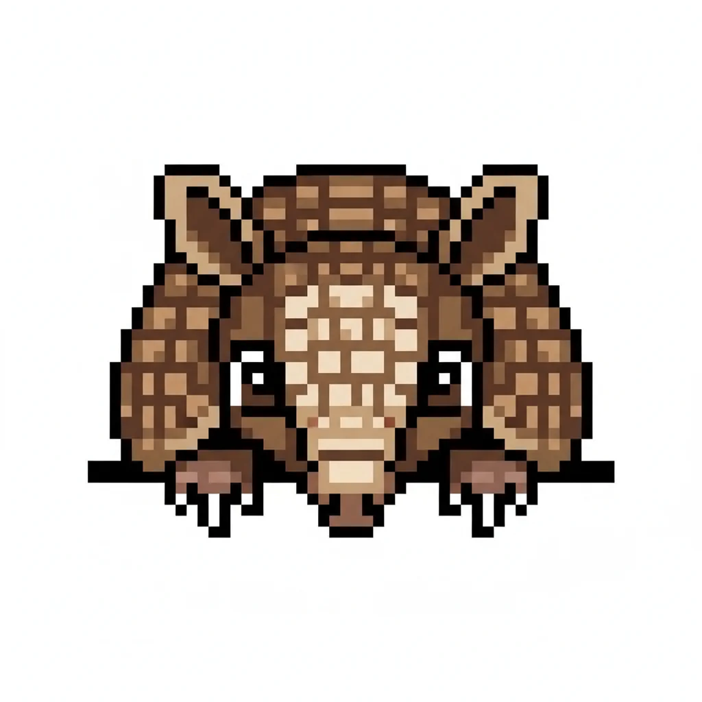 Armadillo Pixel Clip Art — free clip art