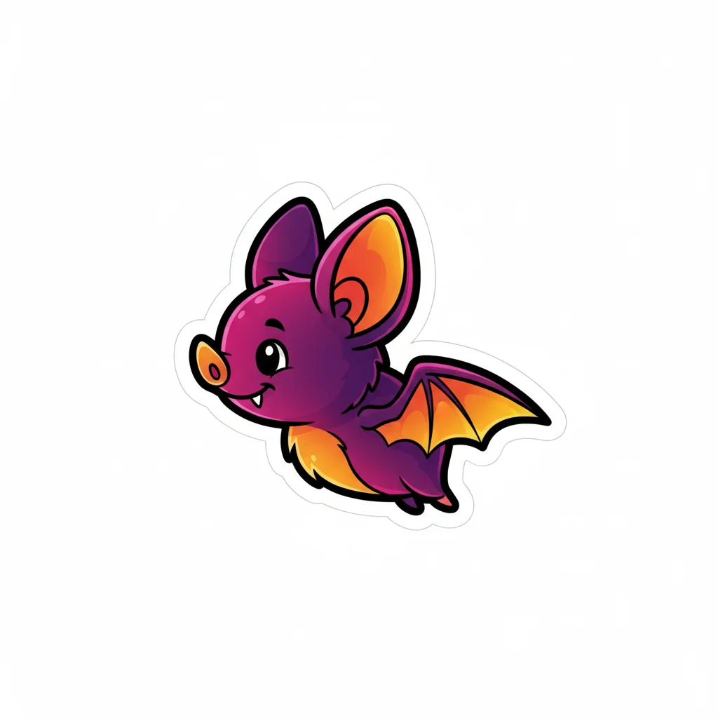 Bat Sticker Clip Art — free clip art