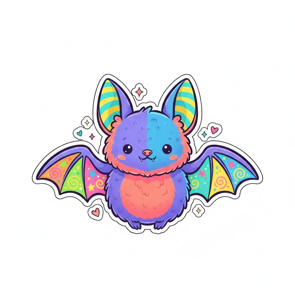 Bat Sticker Clip Art — free clip art