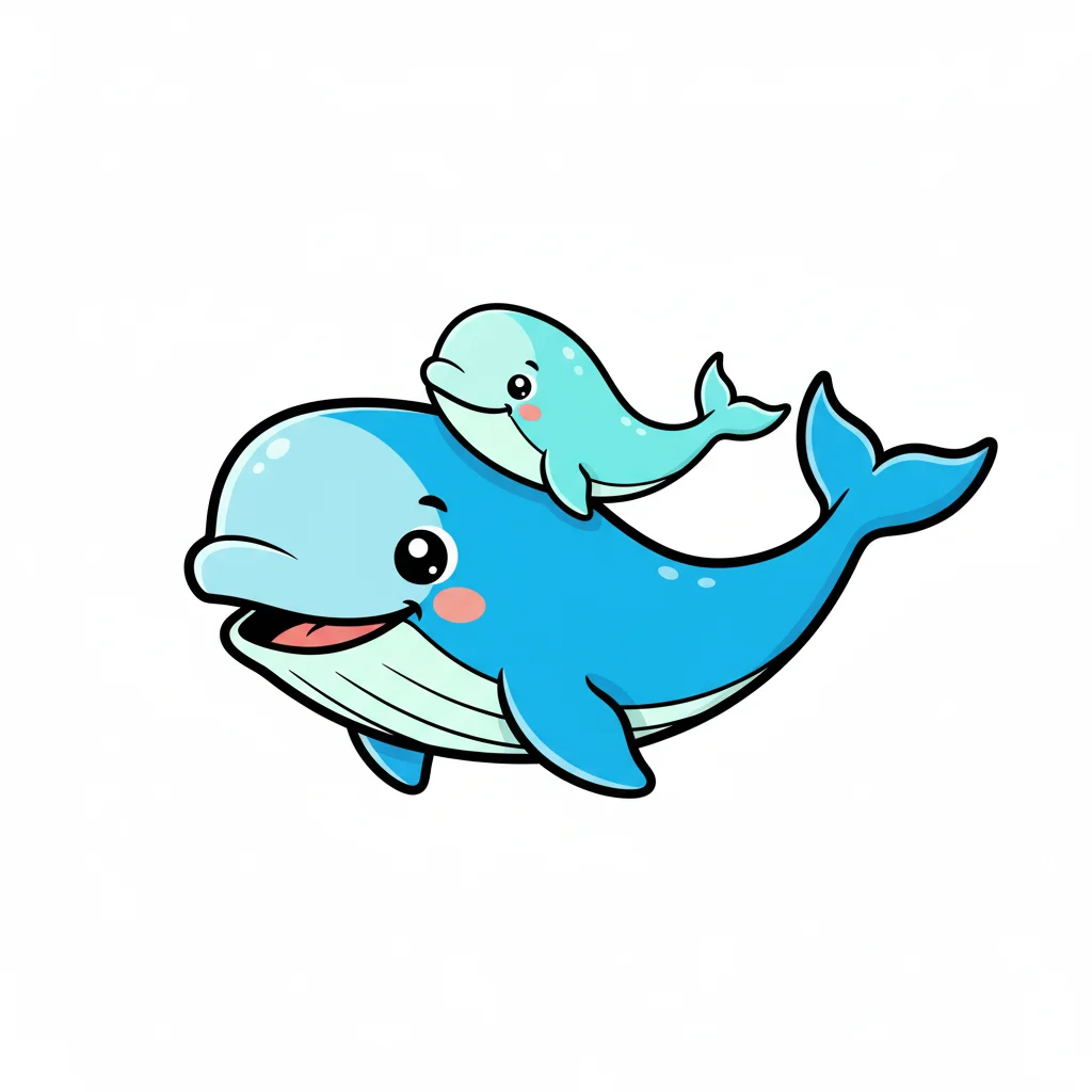 Beluga Whale Cartoon Clip Art — free clip art