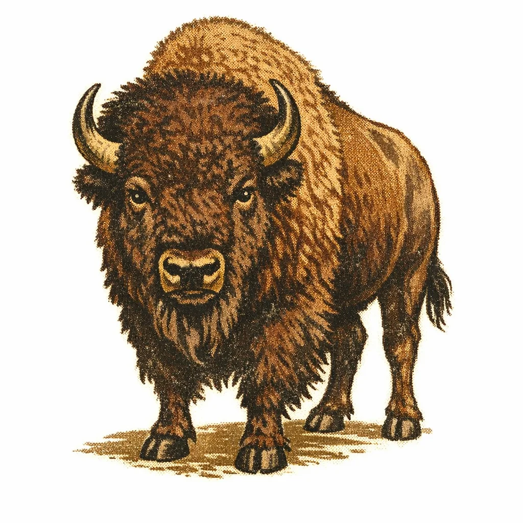 Bison Vintage Clip Art — free clip art