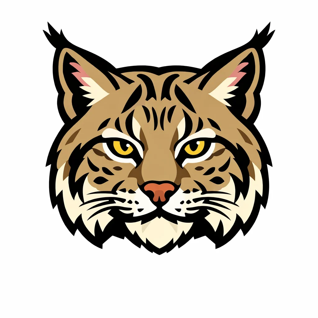 Bobcat Flat Clip Art — free clip art