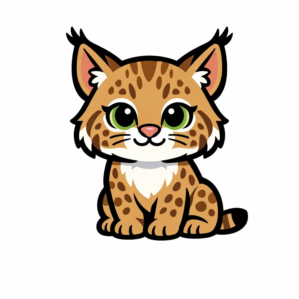 Bobcat Flat Clip Art — free clip art