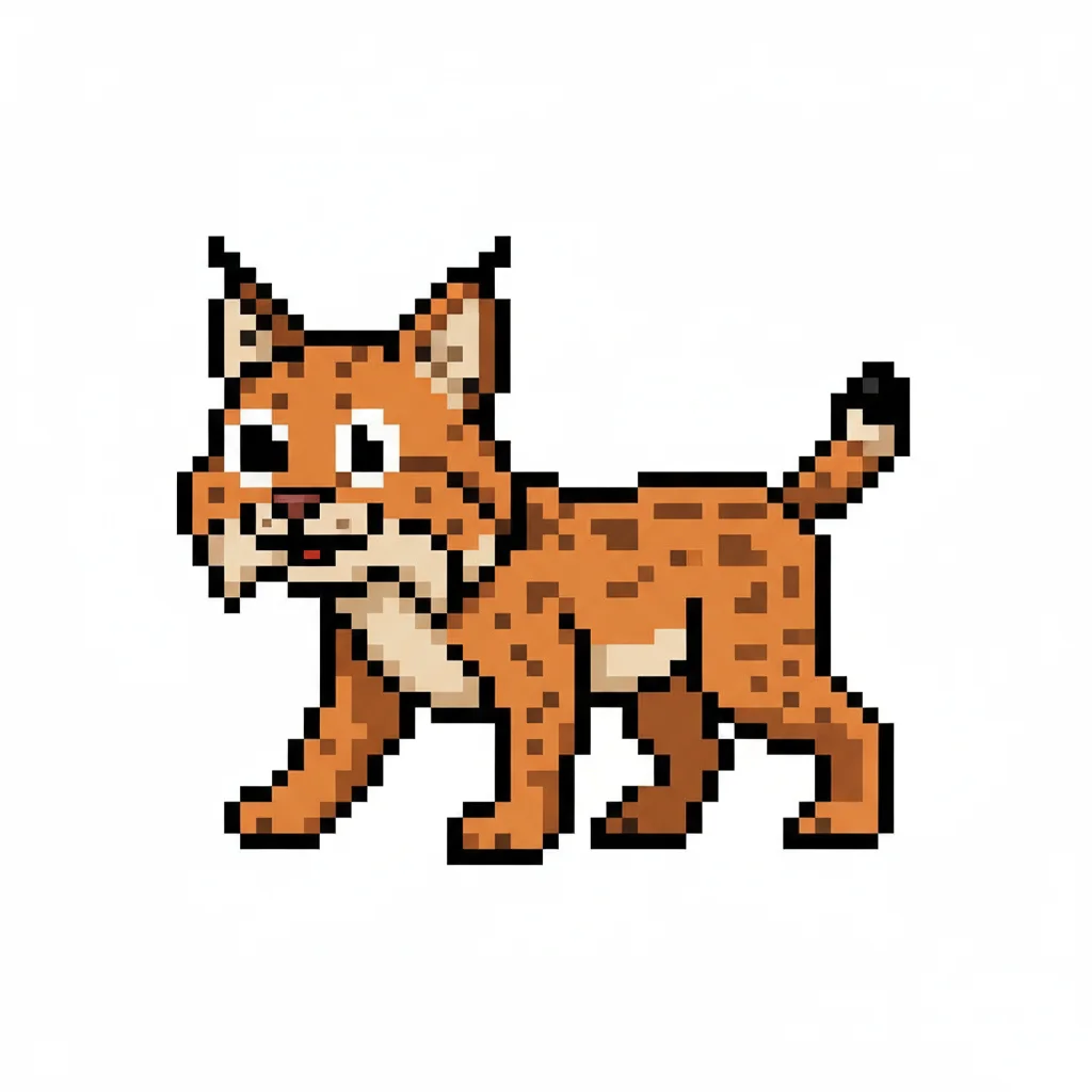 Bobcat Pixel Clip Art — free clip art