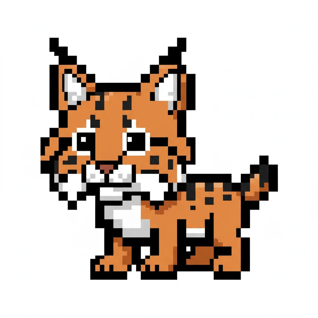 Bobcat Pixel Clip Art — free clip art