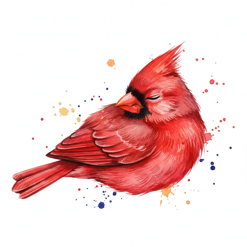 Cardinal Watercolor Clip Art — free clip art
