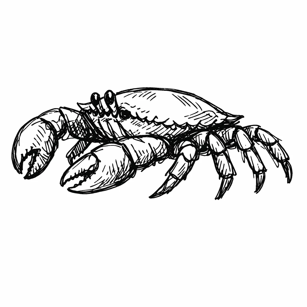 Crab Doodle Clip Art — free clip art