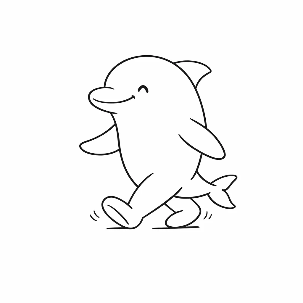 Dolphin Outline Clip Art — free clip art