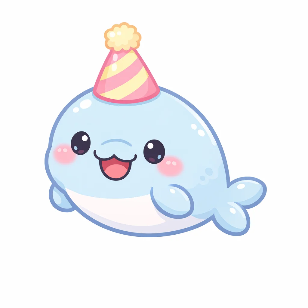 Dugong Kawaii Clip Art — free clip art