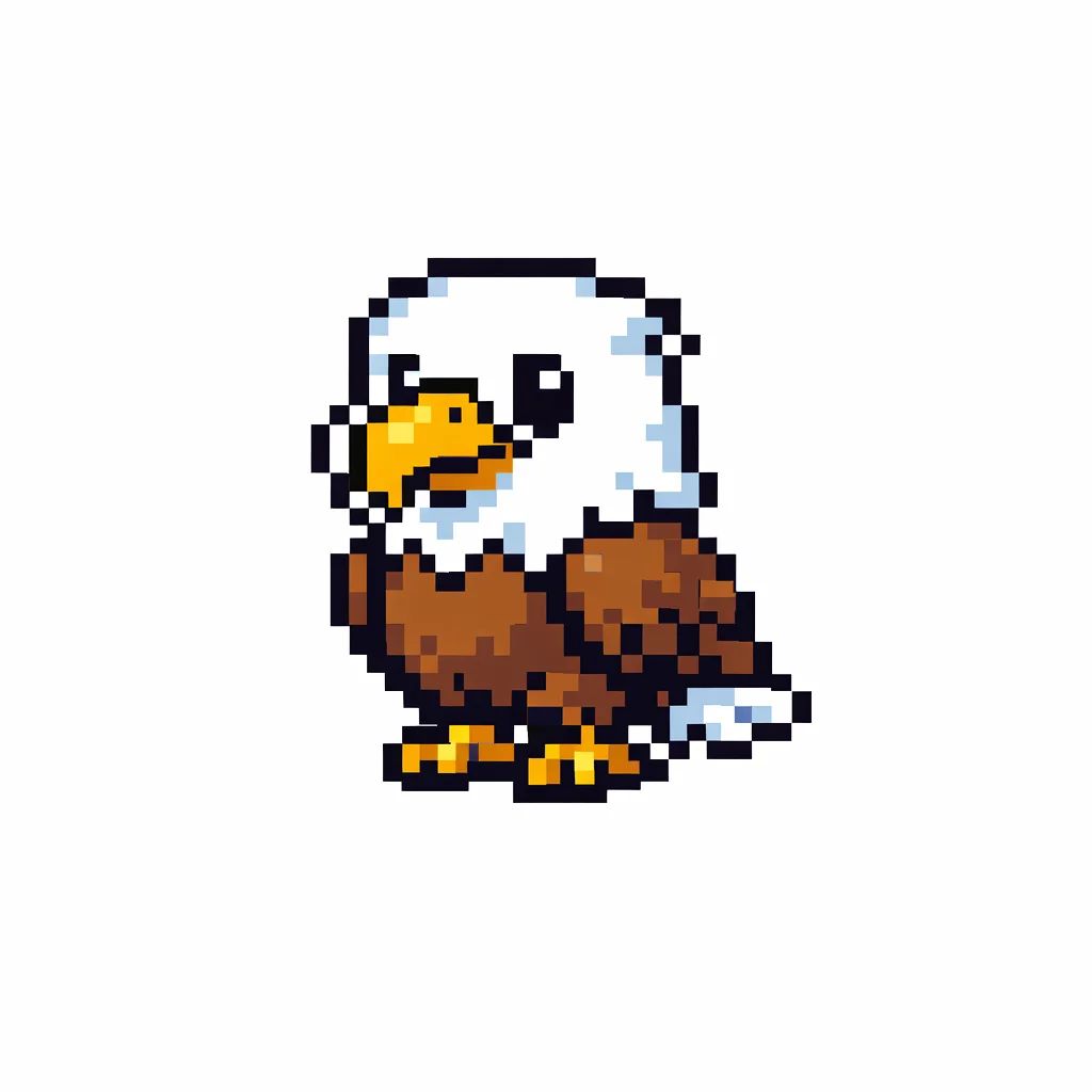 Eagle Pixel Clip Art — free clip art
