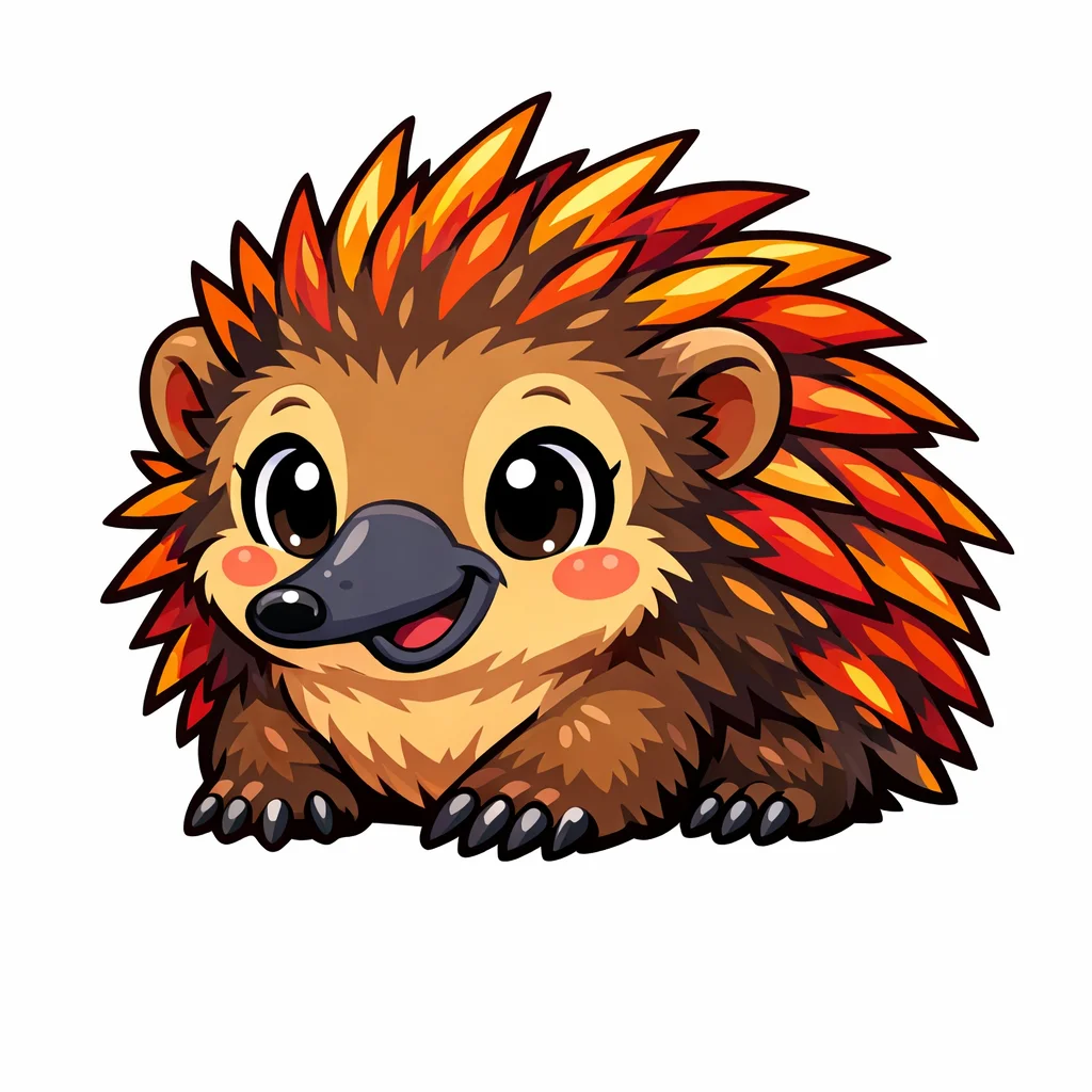 Echidna Cartoon Clip Art — free clip art