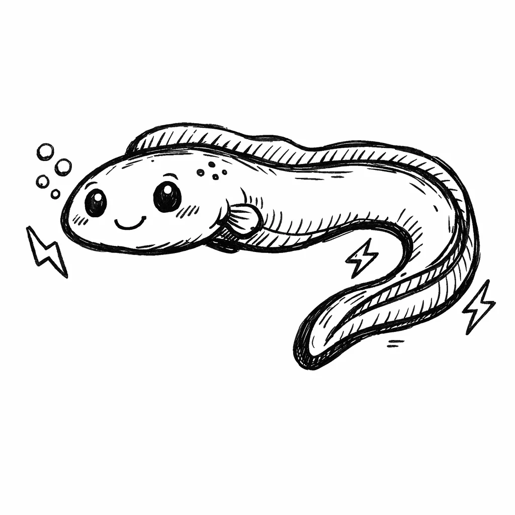 Electric Eel Doodle Clip Art — free clip art