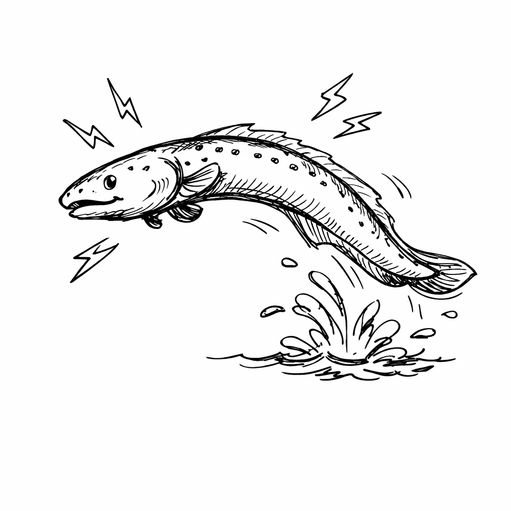 Electric Eel Doodle Clip Art — free clip art