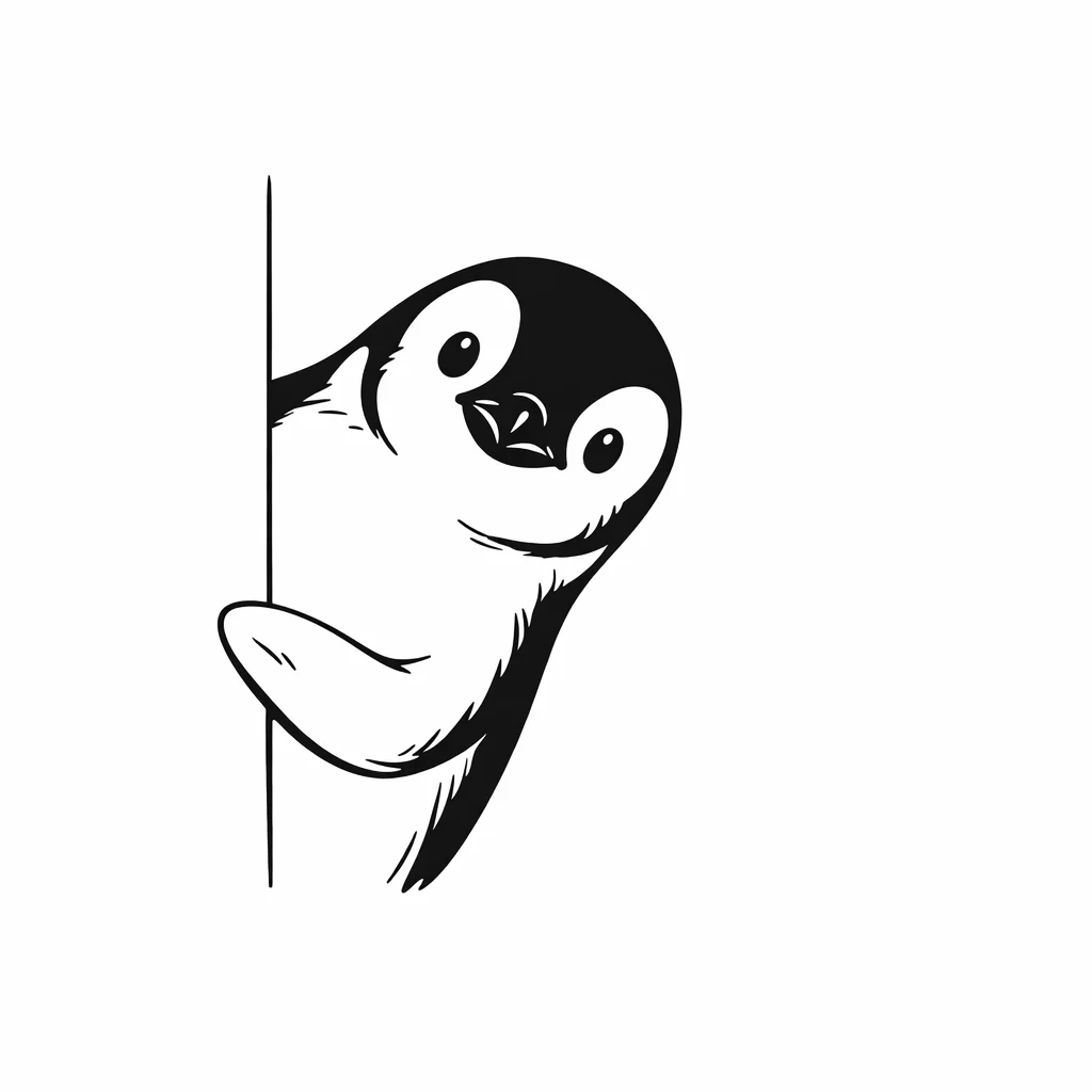 Emperor Penguin Outline Clip Art — free clip art