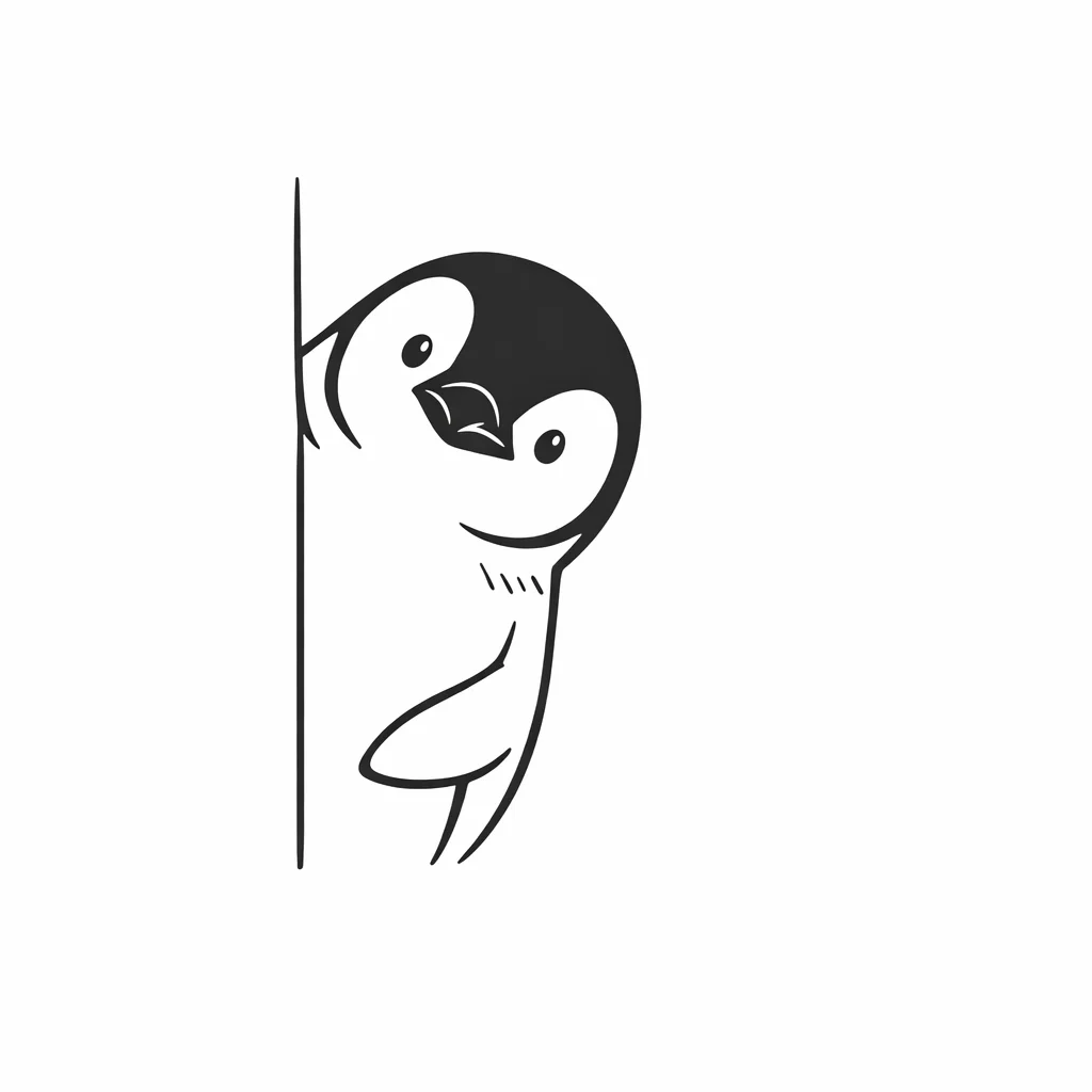 Emperor Penguin Outline Clip Art — free clip art