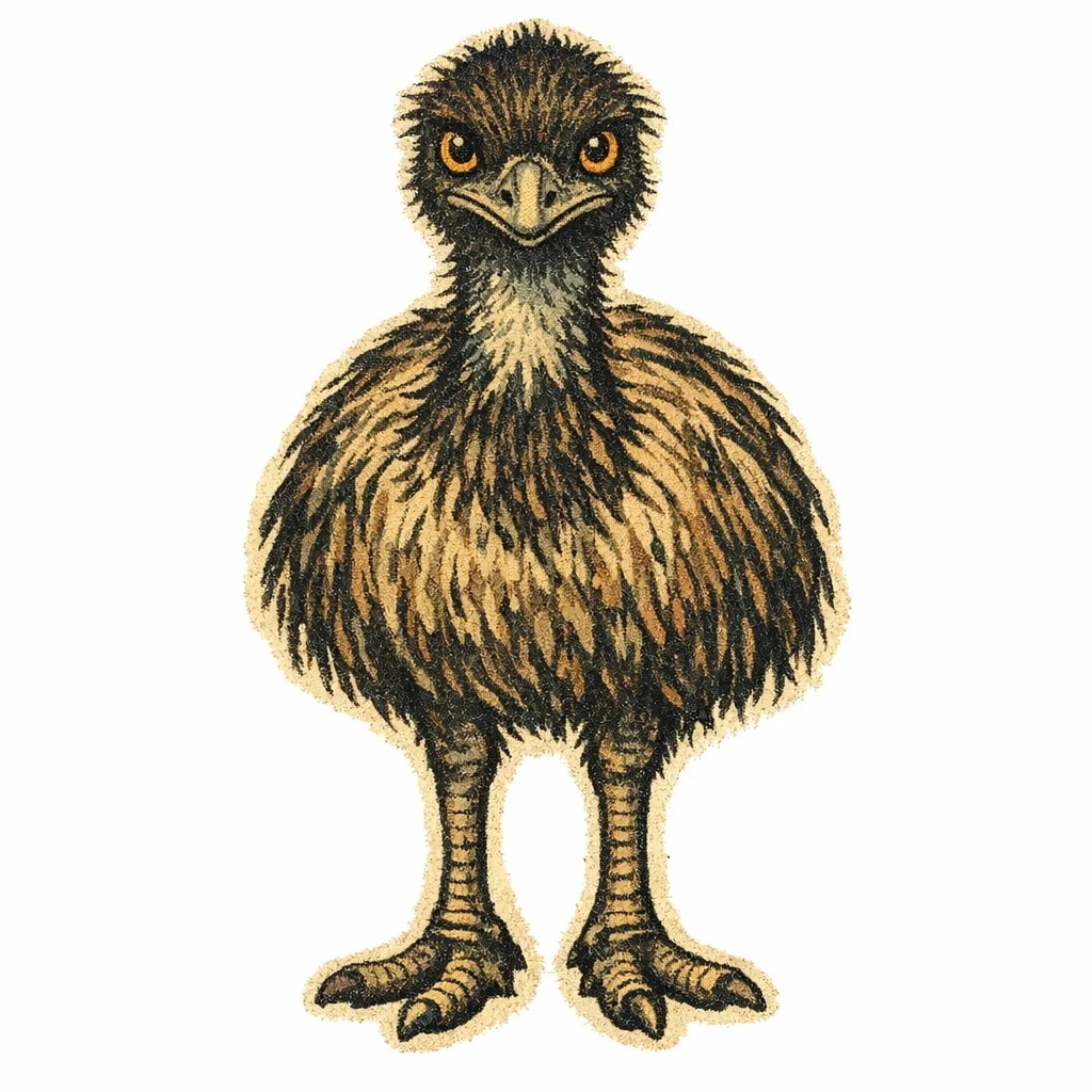 Emu Vintage Clip Art — free clip art