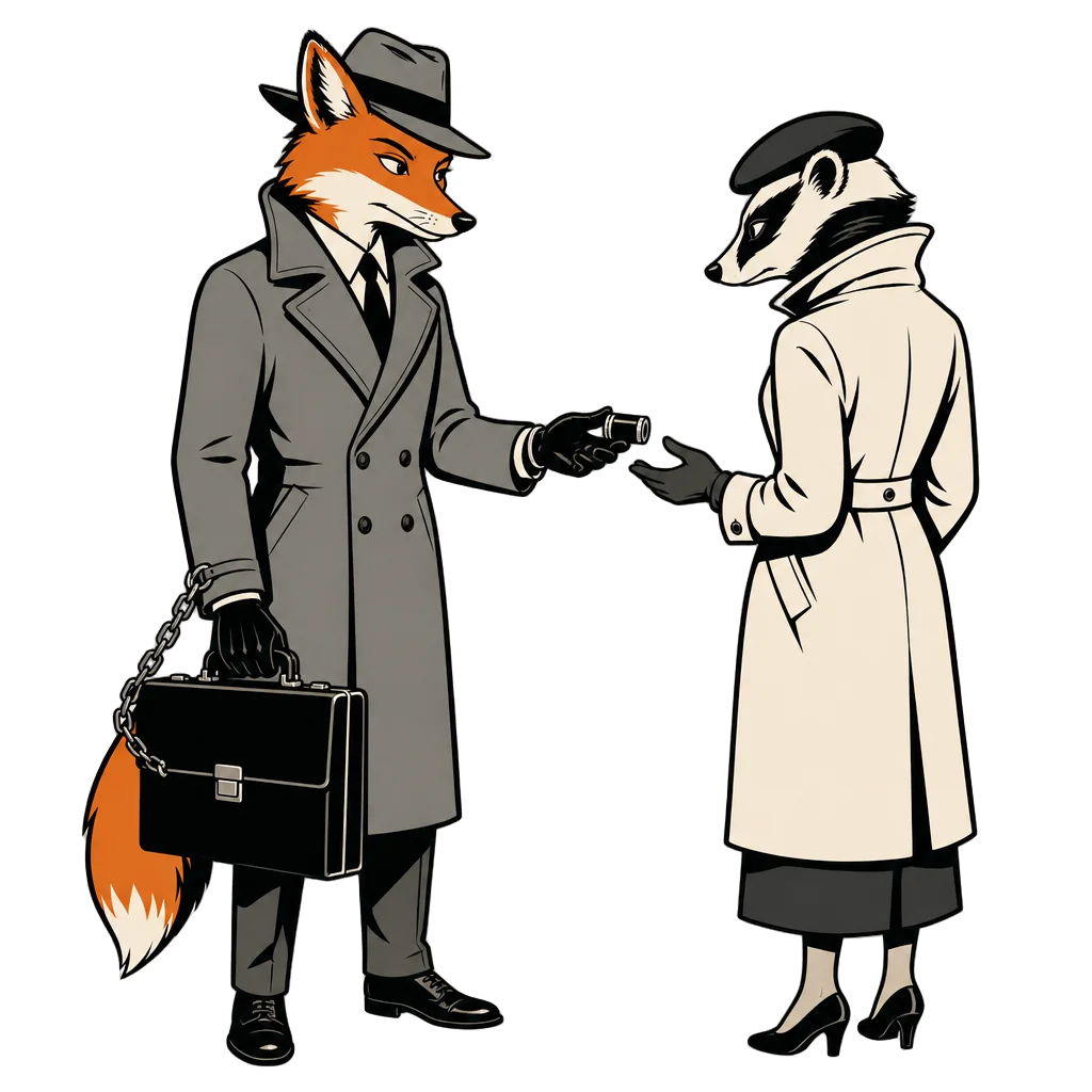 Fox Detective Microfilm Exchange — free clip art