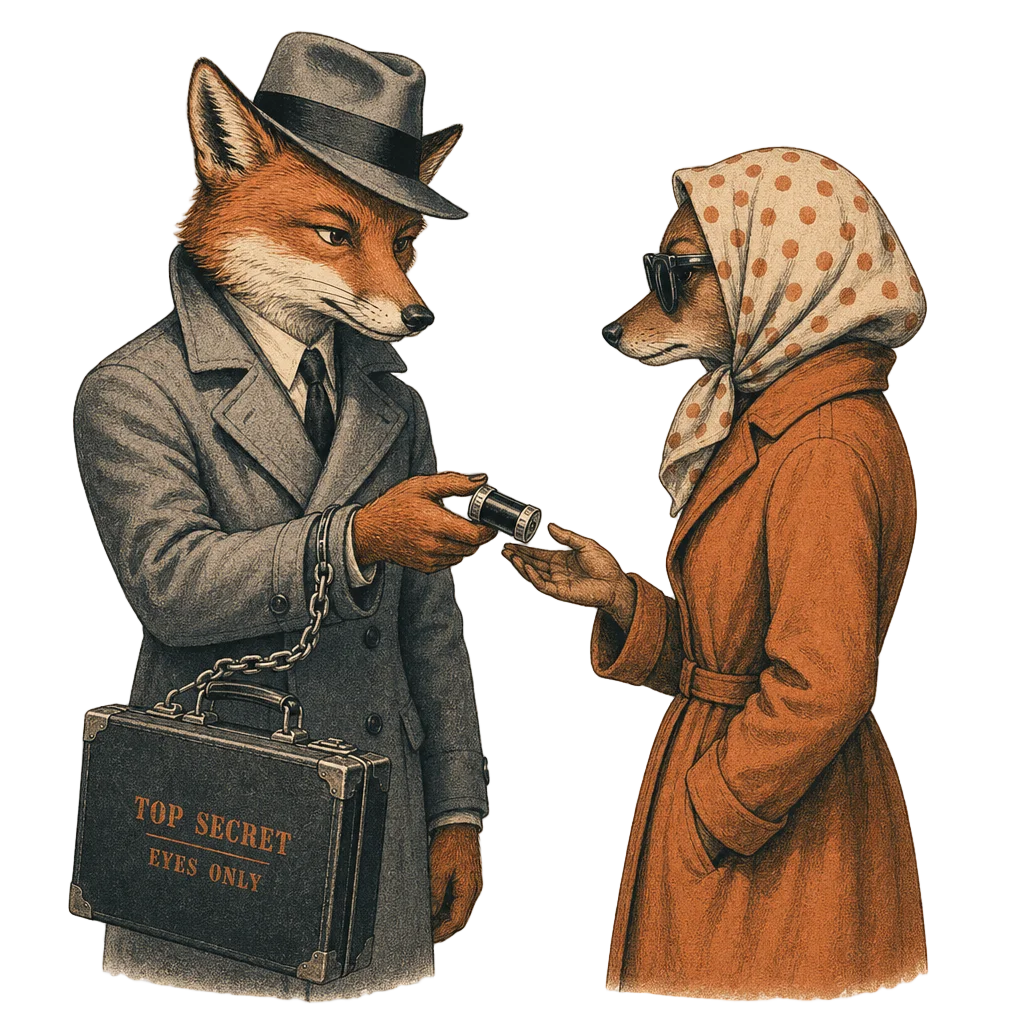 Fox Detective Microfilm Exchange — free clip art
