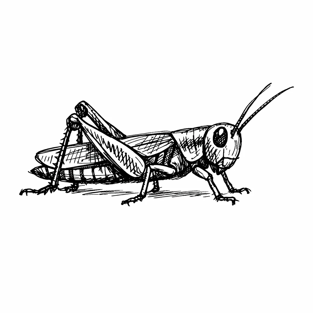 Grasshopper Doodle Clip Art — free clip art