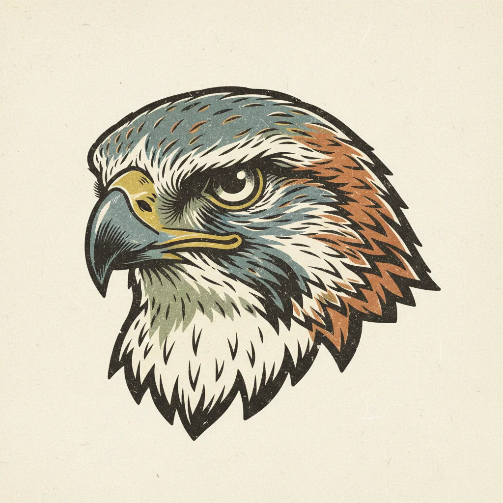 Hawk Vintage Clip Art — free clip art
