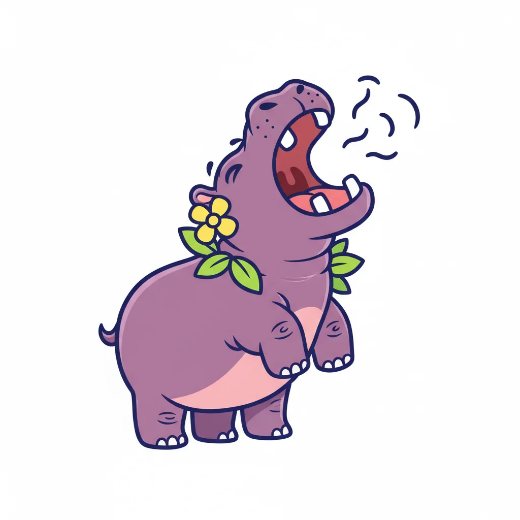 Hippopotamus Cartoon Clip Art — free clip art