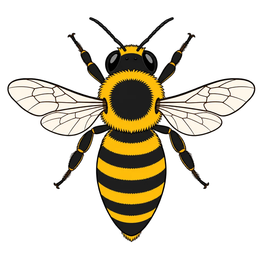 Honeybee Top-Down View — free clip art