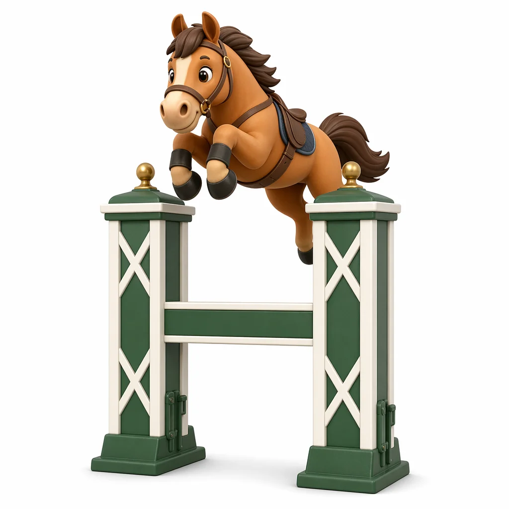 Horse Jumping Over Starting Gate H — free clip art