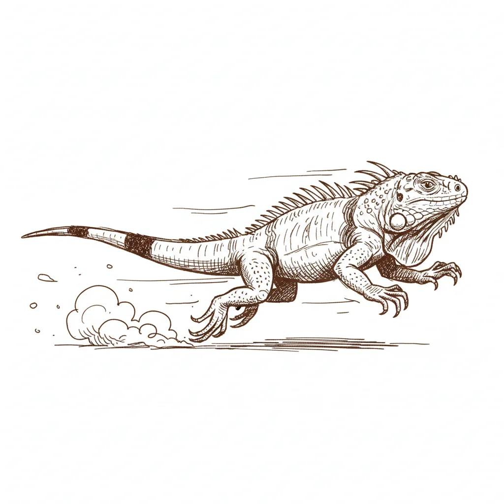 Iguana Doodle Clip Art — free clip art