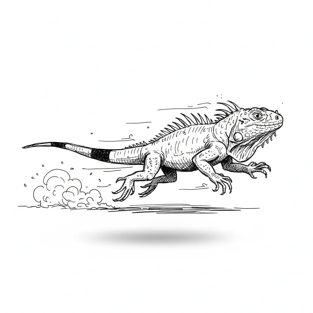 Iguana Doodle Clip Art — free clip art