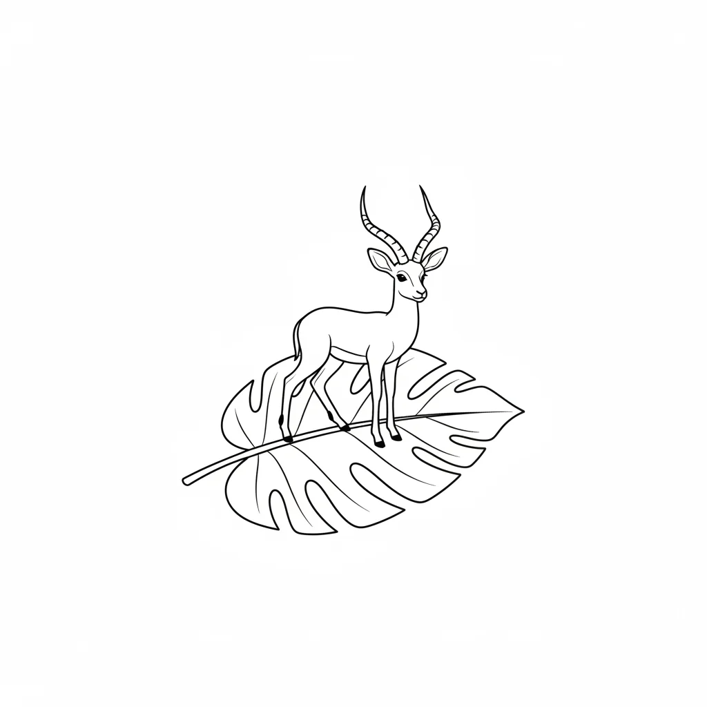 Impala Outline Clip Art — free clip art