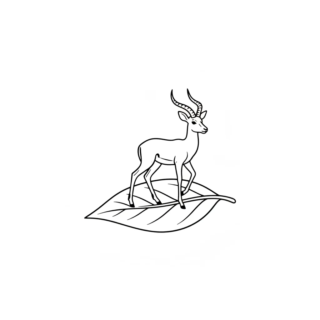 Impala Outline Clip Art — free clip art