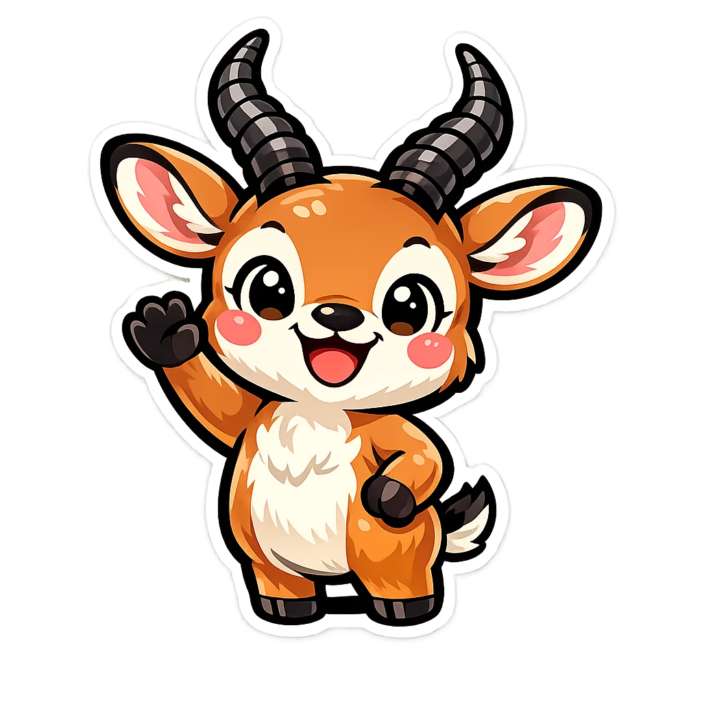 Impala Sticker Clip Art — free clip art