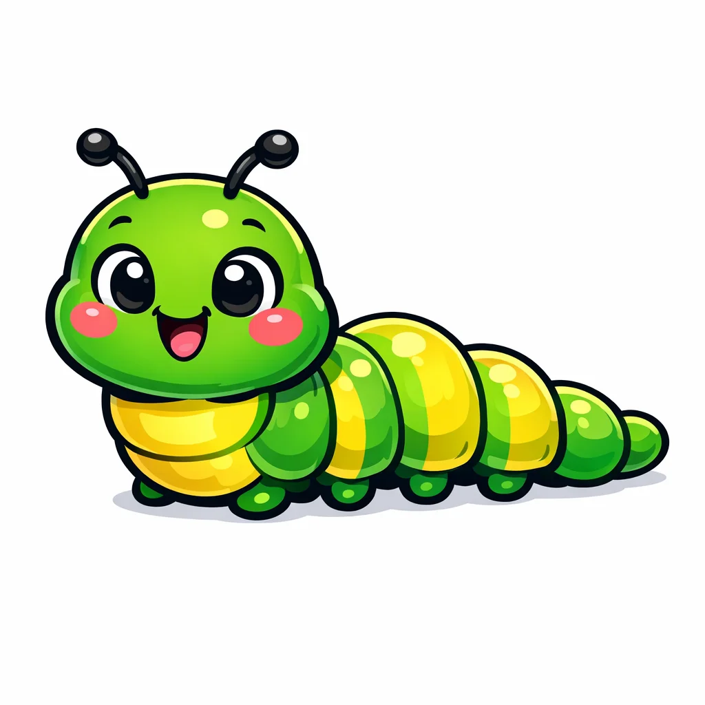 Inchworm Cartoon Clip Art — free clip art
