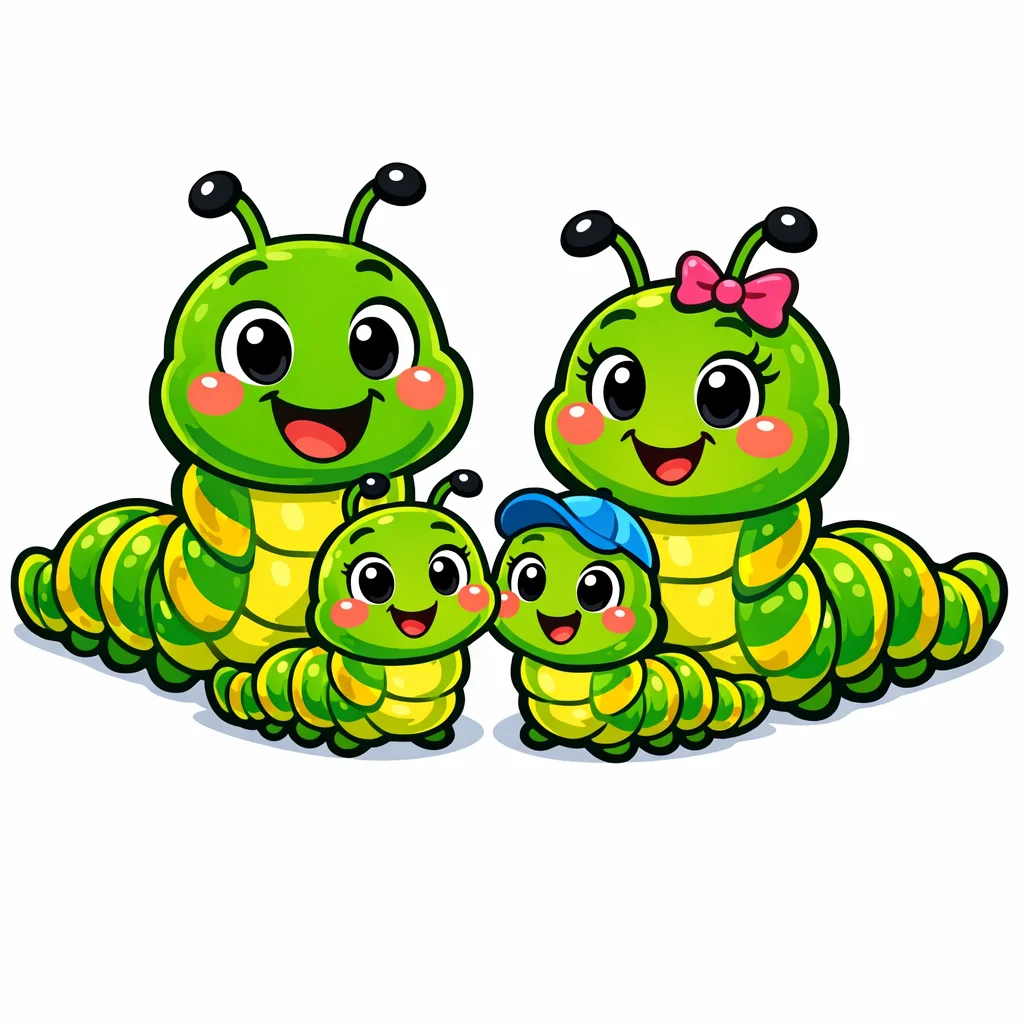 Inchworm Cartoon Clip Art — free clip art