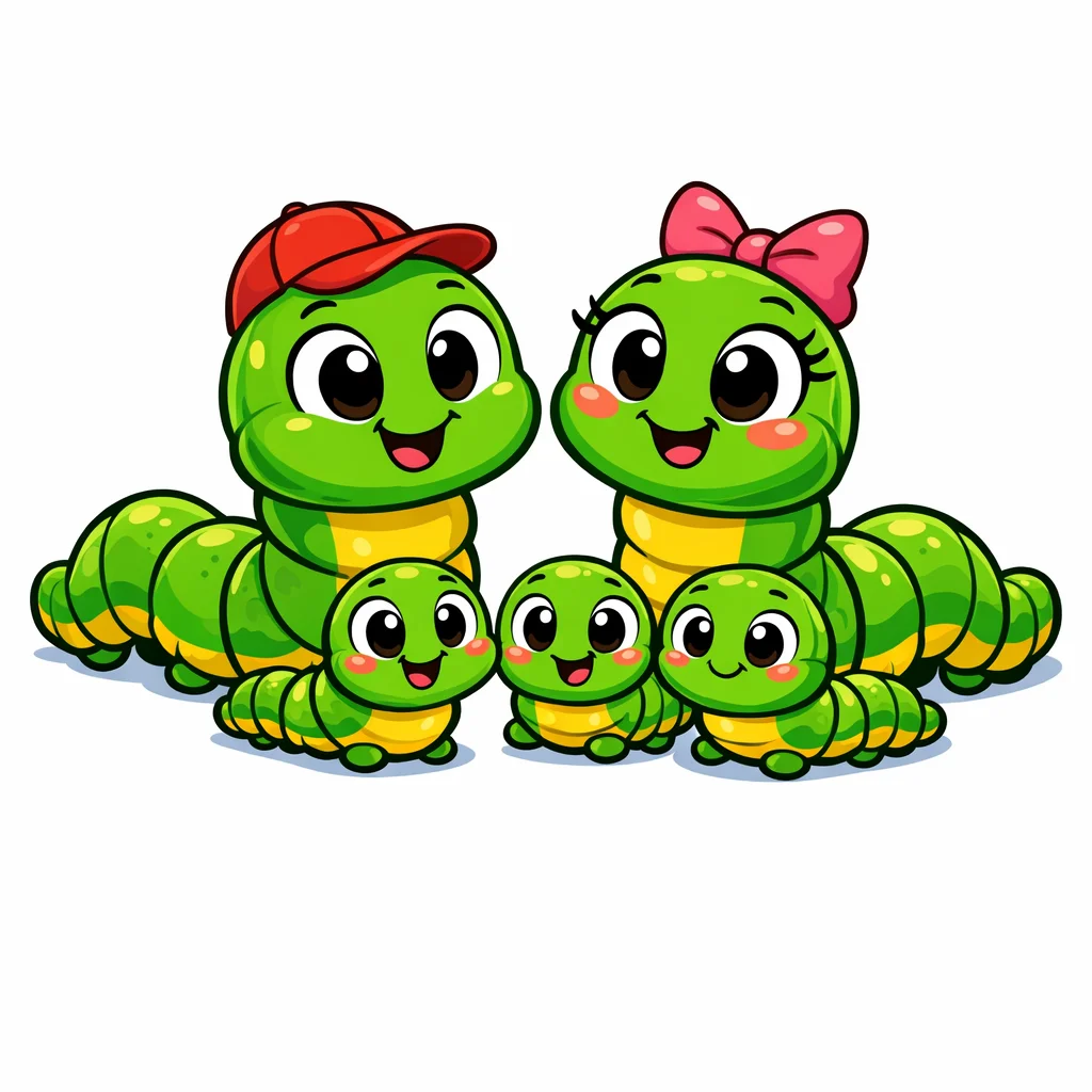 Inchworm Cartoon Clip Art — free clip art