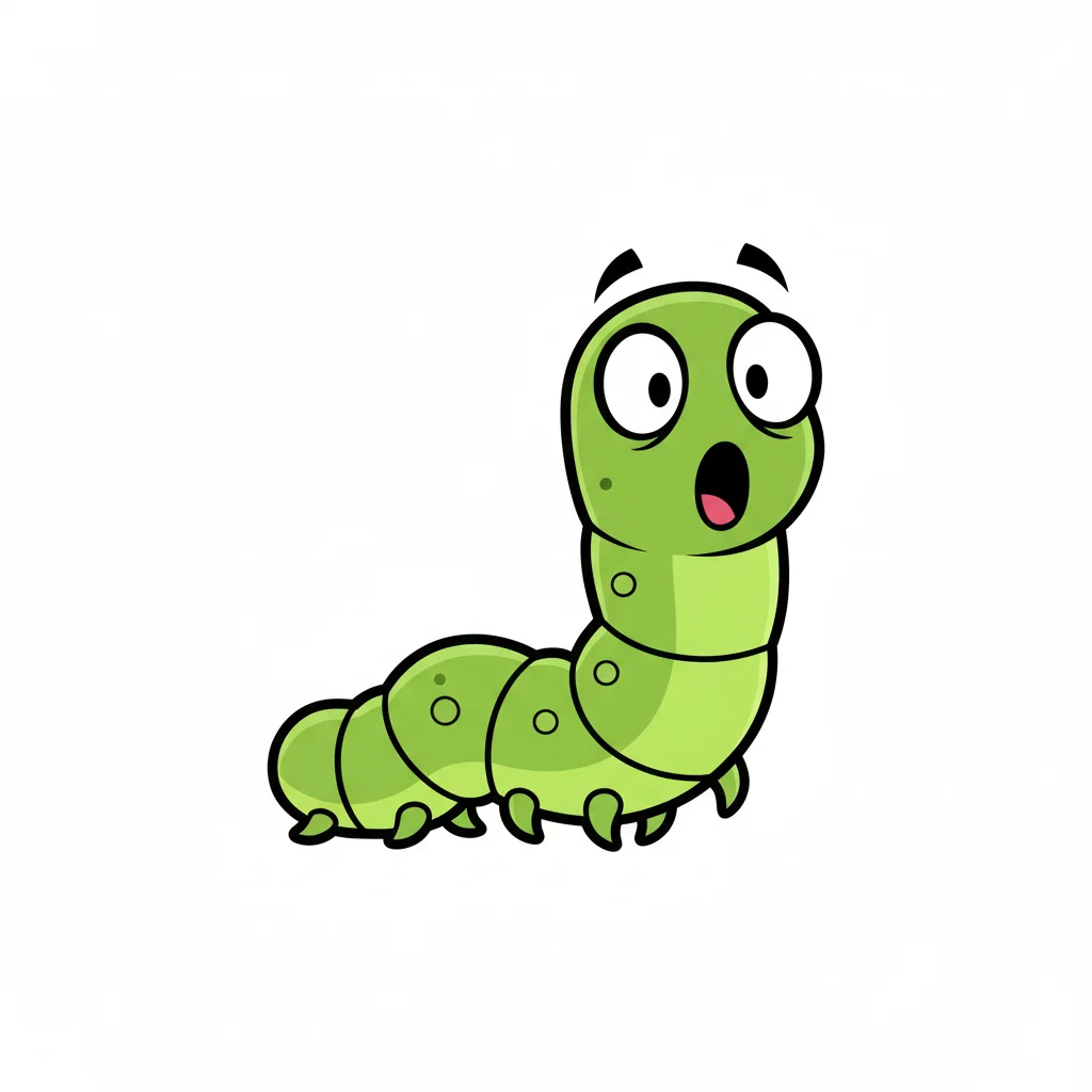 Inchworm Flat Clip Art — free clip art