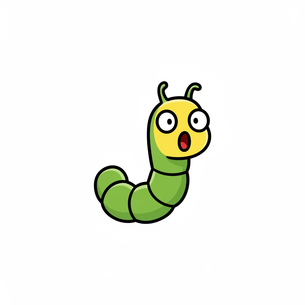 Inchworm Flat Clip Art — free clip art