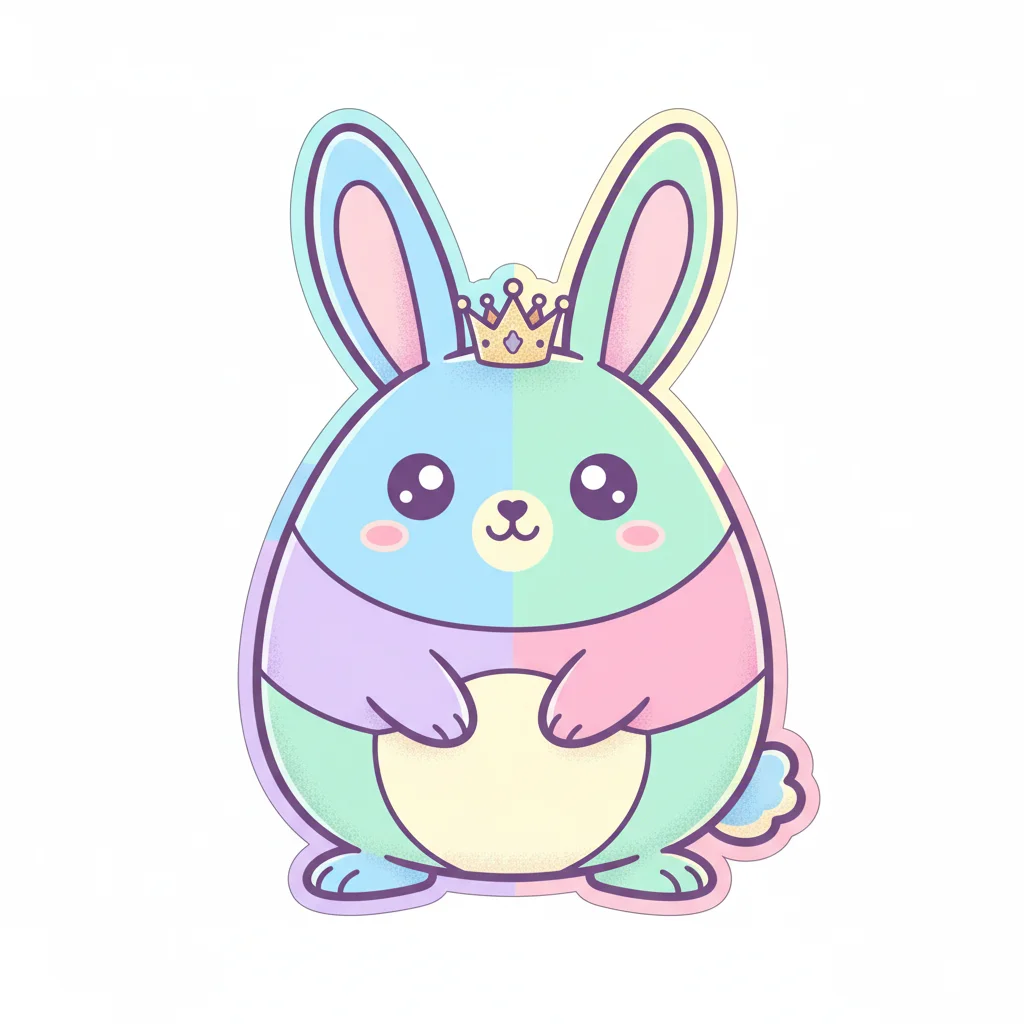 Jackrabbit Kawaii Clip Art — free clip art