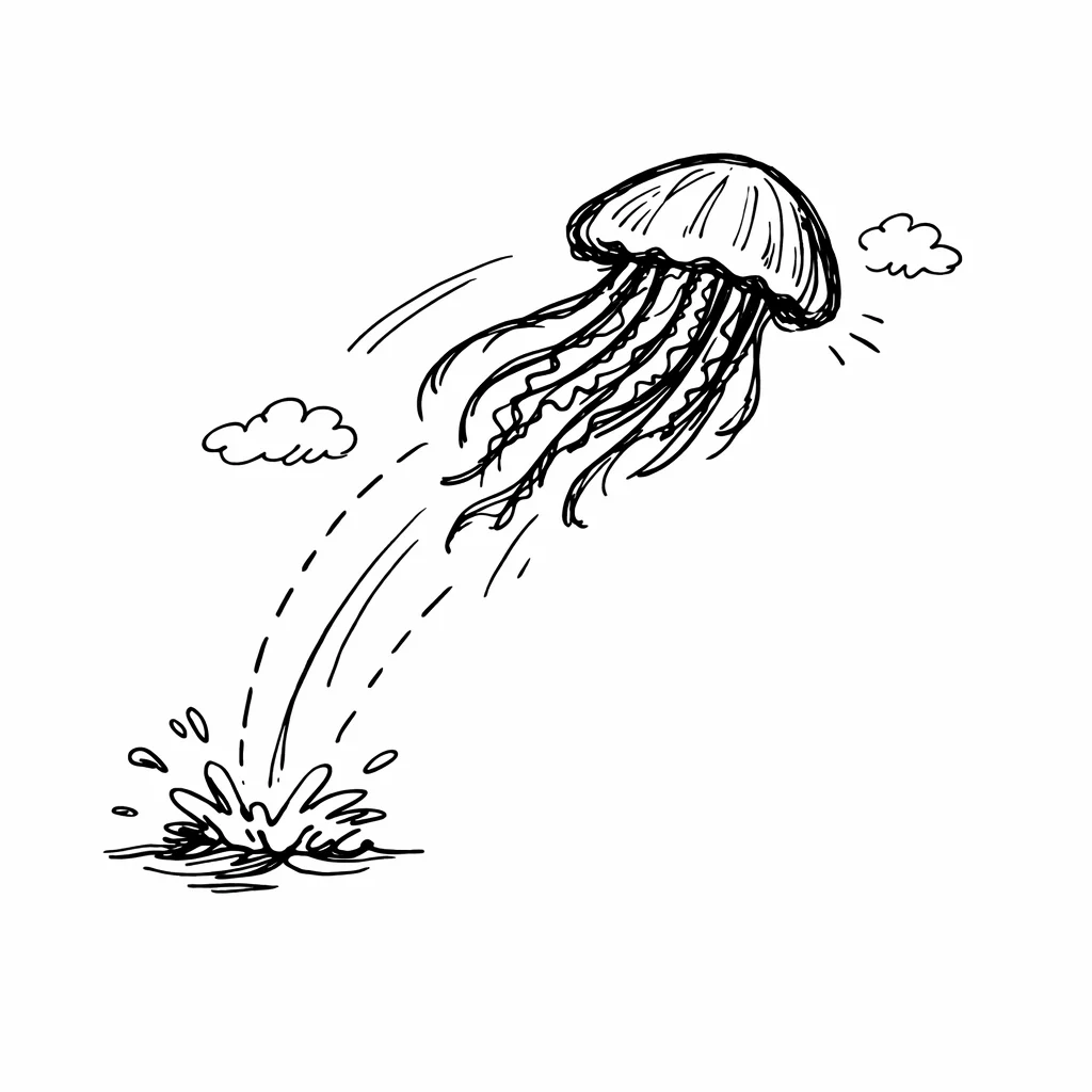 Jellyfish Doodle Clip Art — free clip art
