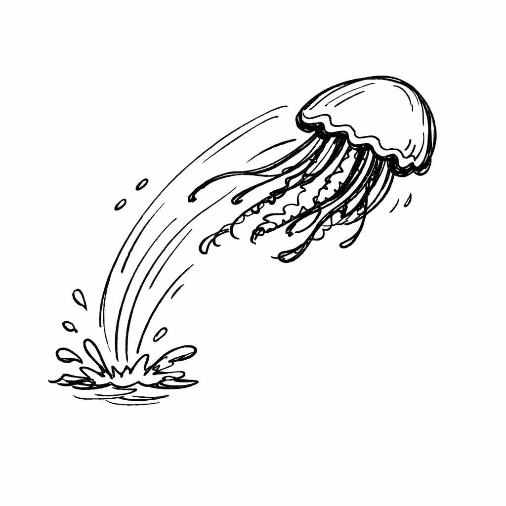 Jellyfish Doodle Clip Art — free clip art