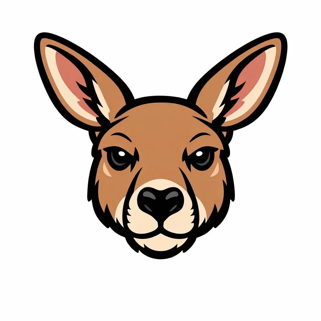 Kangaroo Flat Clip Art — free clip art