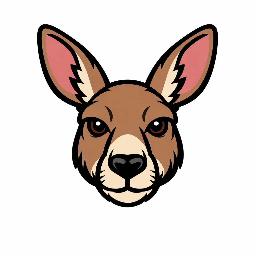 Kangaroo Flat Clip Art — free clip art