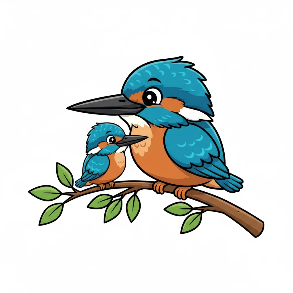 Kingfisher Cartoon Clip Art — free clip art
