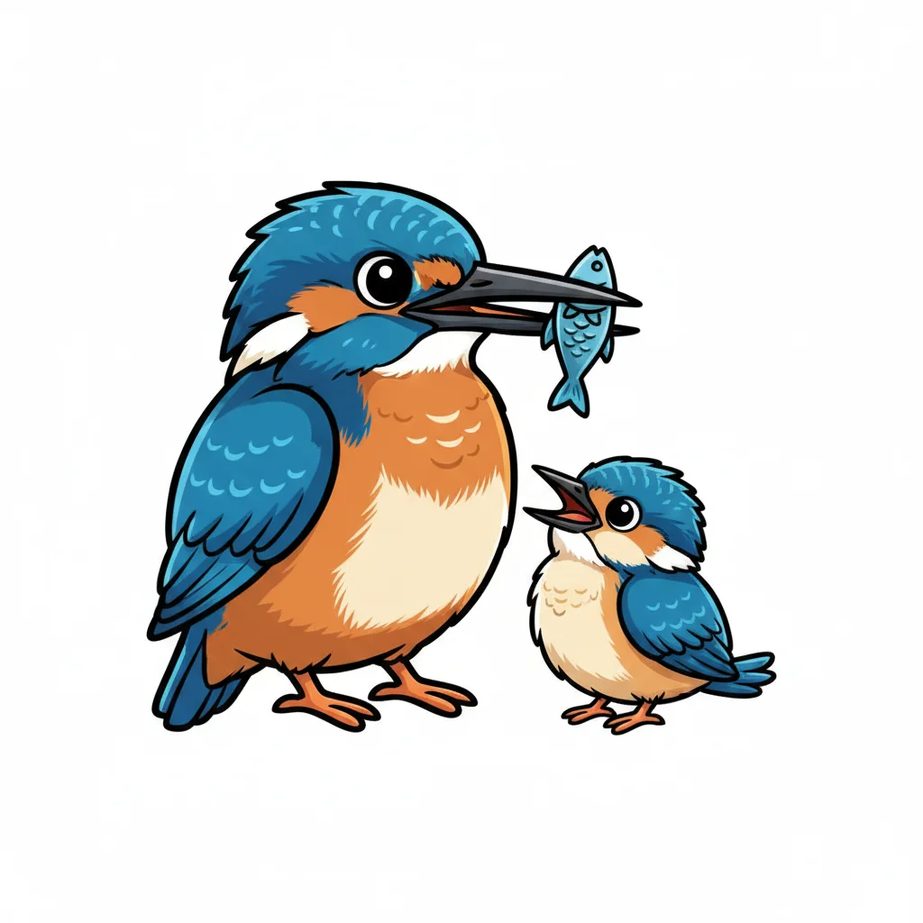 Kingfisher Cartoon Clip Art — free clip art